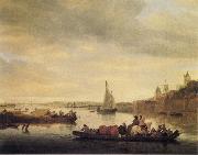 Saloman van Ruysdael The Crossing at Nimwegen oil painting artist